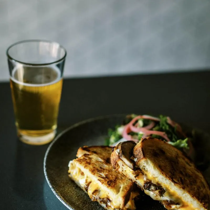 Sandwich and beer